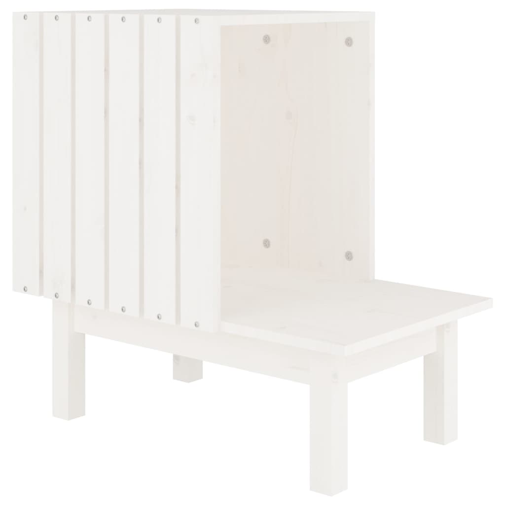 Vidaxl Kattenhuis 60x36x60 cm Solid Pine White