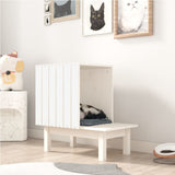 Vidaxl Kattenhuis 60x36x60 cm Pino solido bianco