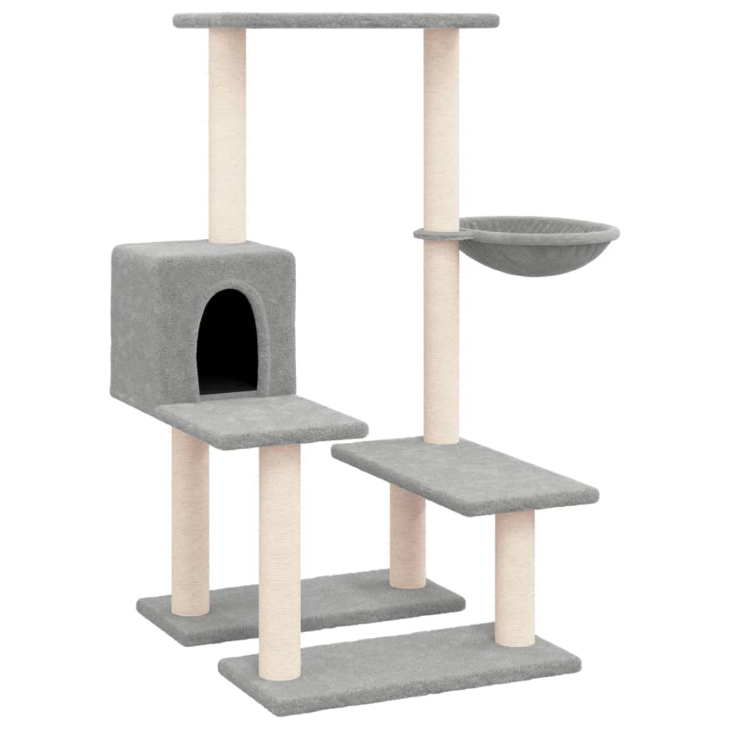 Vidaxl Cat Furniture avec Sisal Scratch Posts 94,5 cm Gris clair