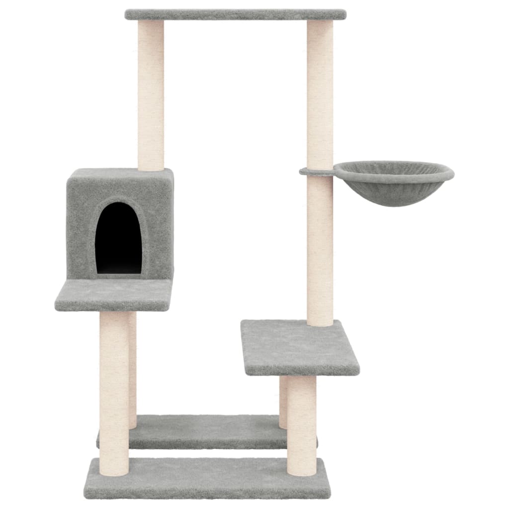 Vidaxl cat furniture with sisal scratching posts 94.5 cm light gray