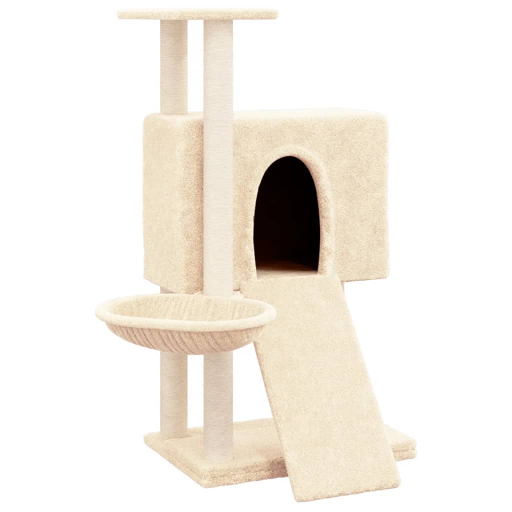 Vidaxl Cat Furniture z Sisal Scratosing Posty 96 cm kremowe kremowe