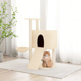 Muebles de gato de Vidaxl con postes de rascado de sisal 96 cm de crema