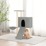 Vidaxl cat furniture with sisal scratching posts 96 cm light gray