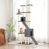 Vidaxl Cat Furniture with Sisal Stocking Posts 190 cm tmavě šedá