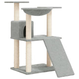 Vidaxl Cat Meubles avec Sisal Scratch Posts 83 cm Gris clair