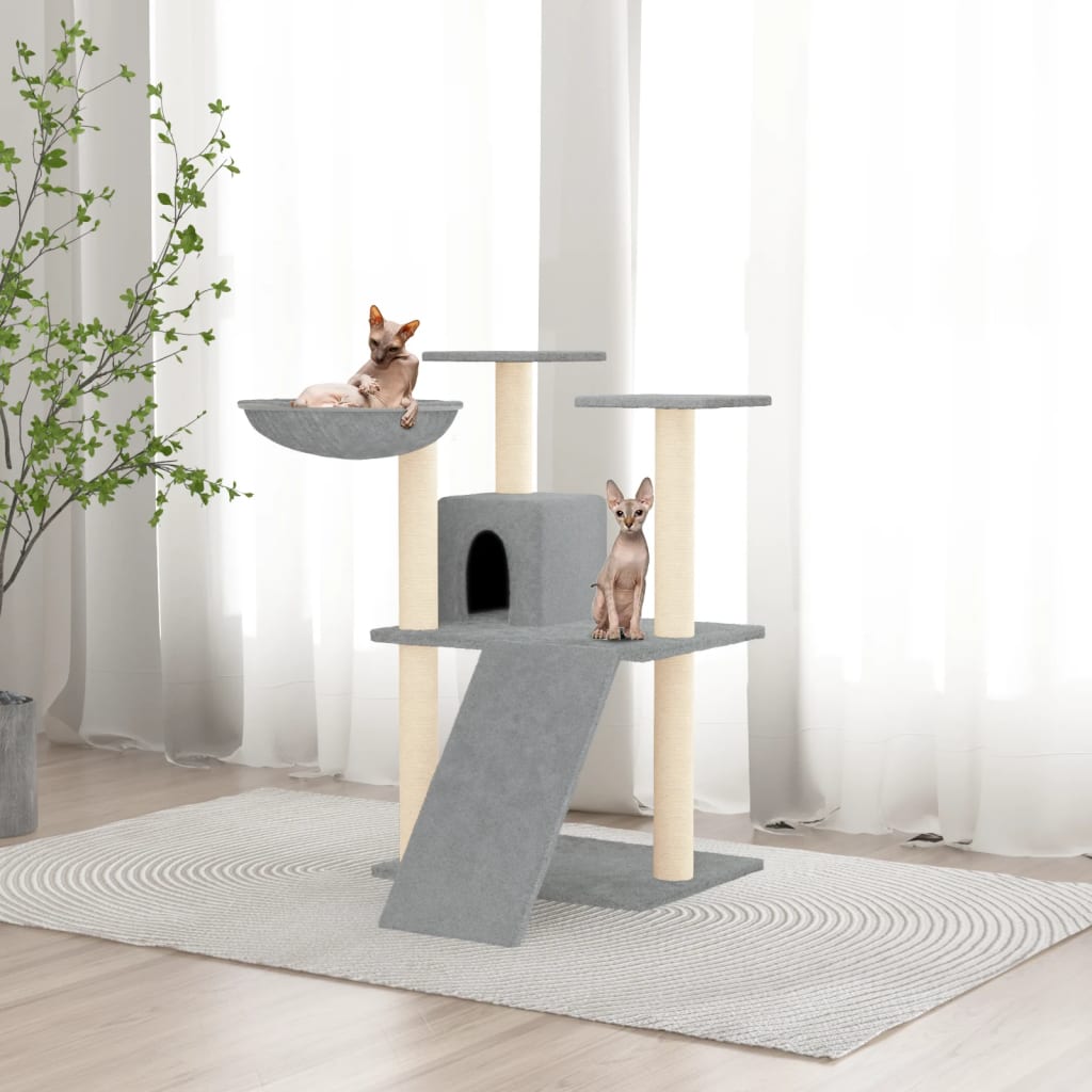 Vidaxl Cat Furniture con graffi di sisal 83 cm grigio chiaro