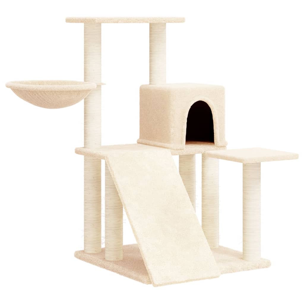 Vidaxl Cat Furniture avec Sisal Scratch Posts 82 cm Crème -Colored