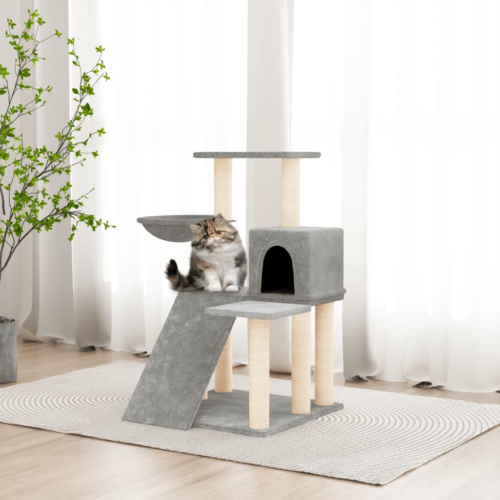 Vidaxl Cat Furniture con graffi di sisal 82 cm grigio chiaro