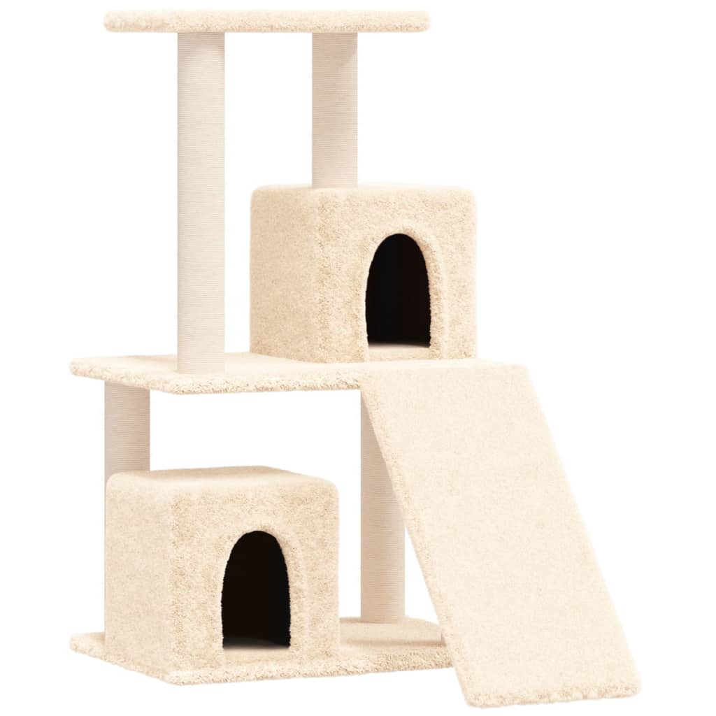 Vidaxl cat furniture with sisal scratching posts 82 cm cream -colored