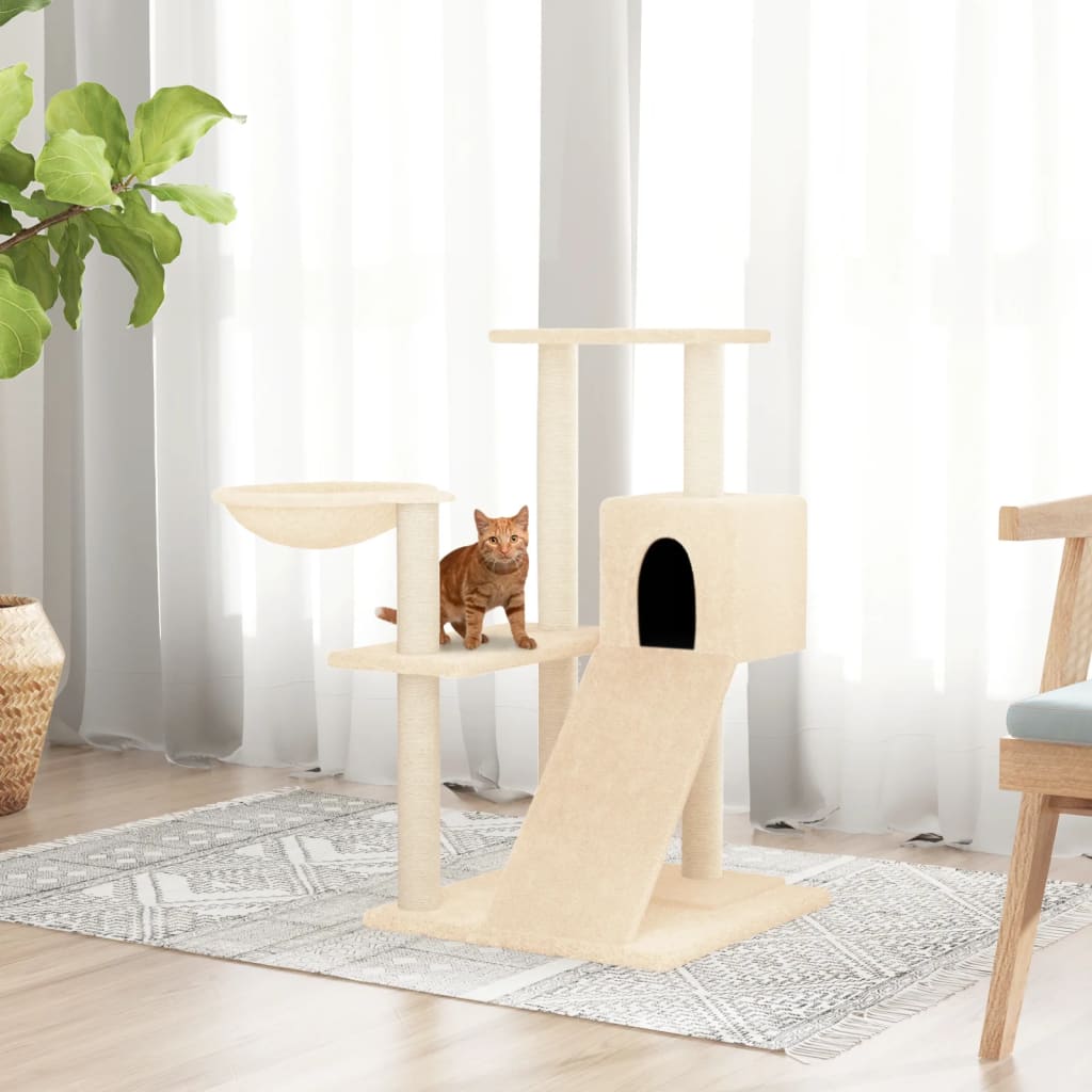 Nábytek Vidaxl Cat s nábytkem sisal škrábanců 82 cm krém -