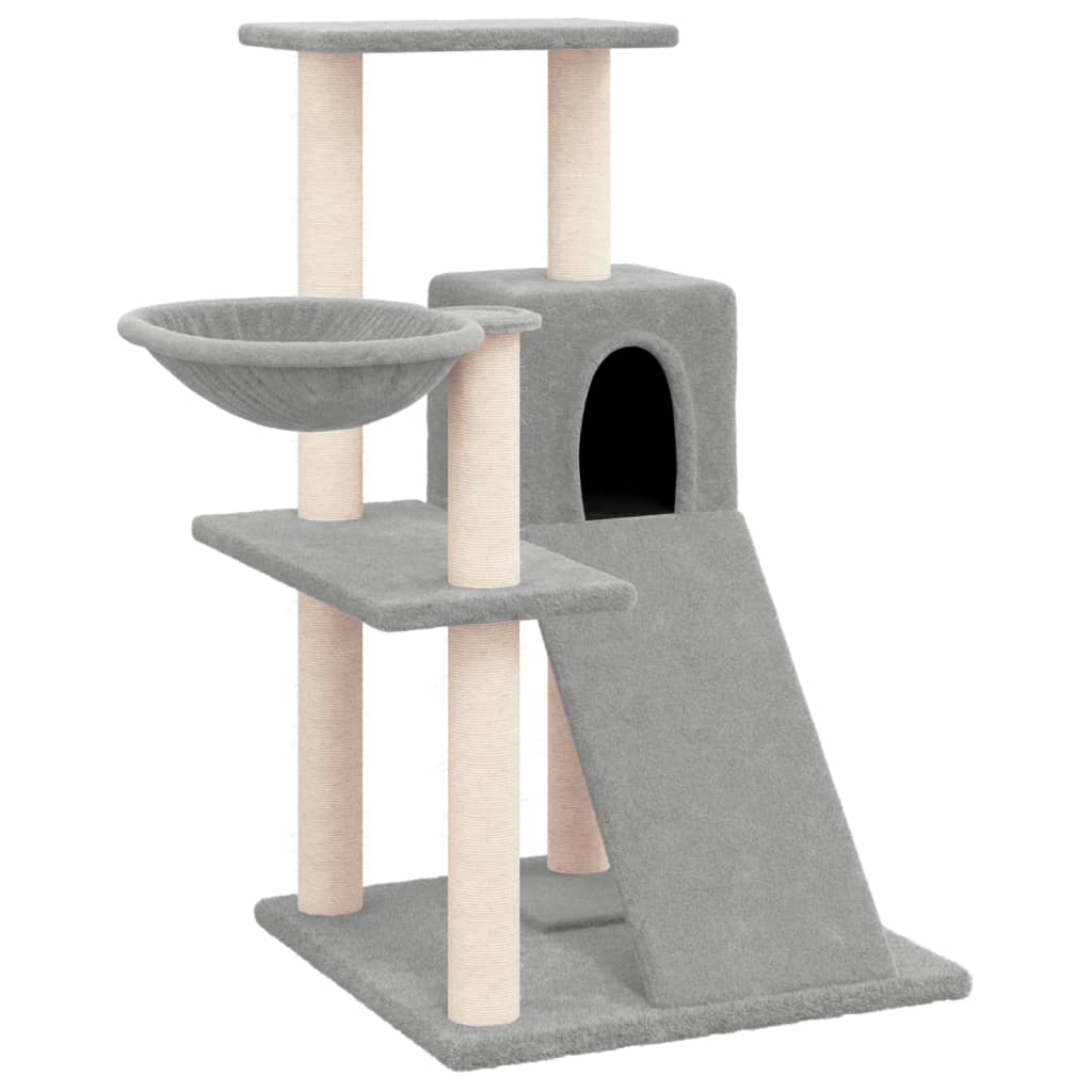 Vidaxl cat furniture with sisal scratching posts 82 cm light gray