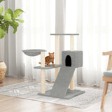 Vidaxl cat furniture with sisal scratching posts 82 cm light gray