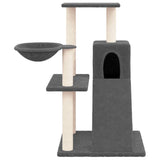 Vidaxl Cat Furniture con graffi di sisal 82 cm grigio scuro