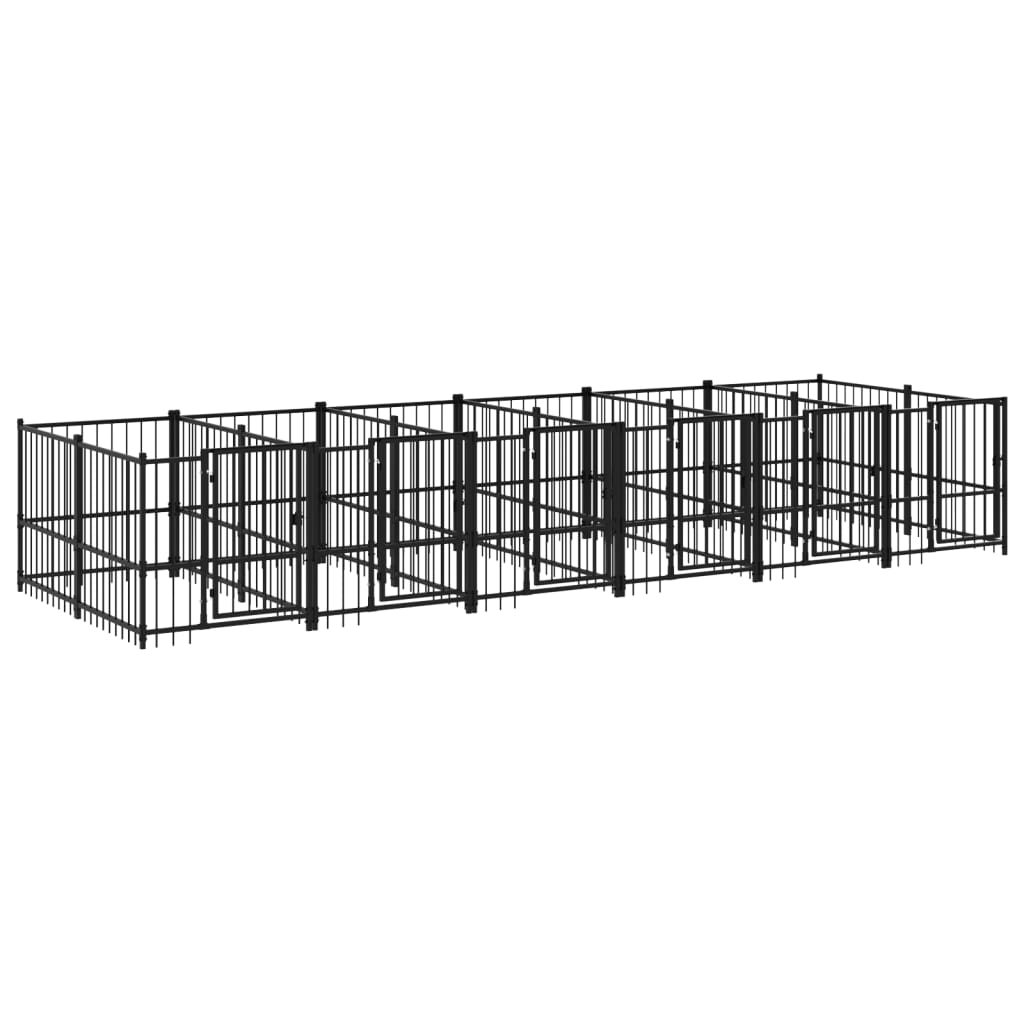 Vidaxl dog kennel for outside 11.26 m² steel