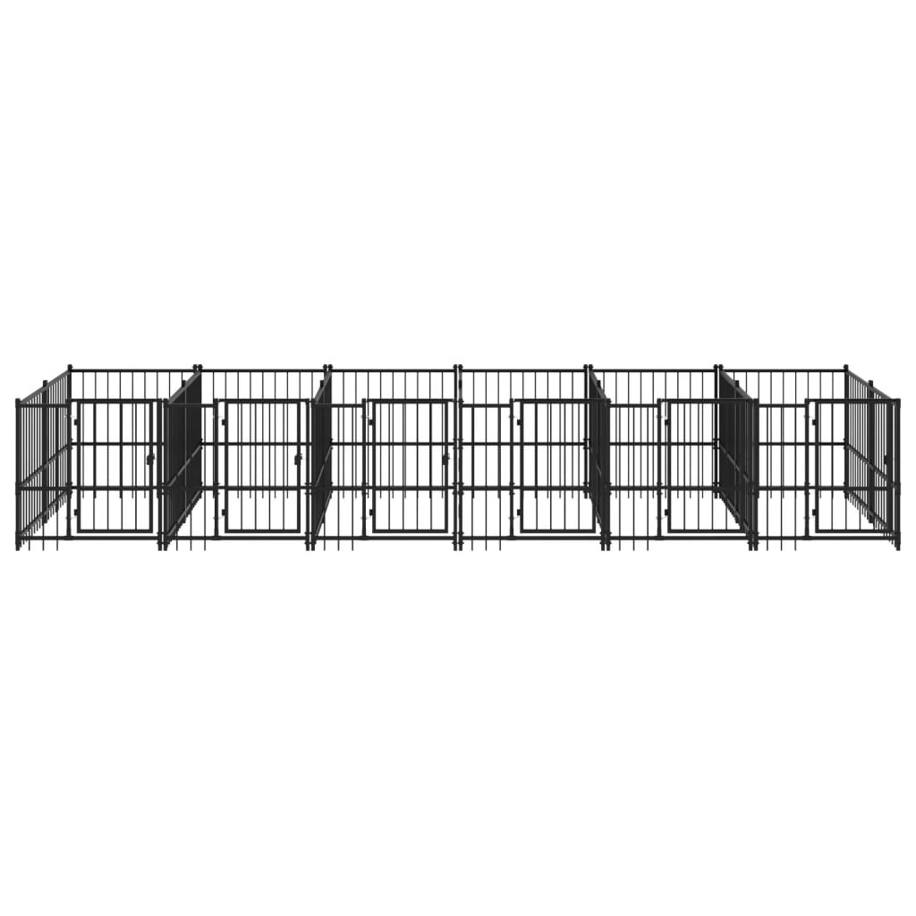 Vidaxl dog kennel for outside 11.26 m² steel