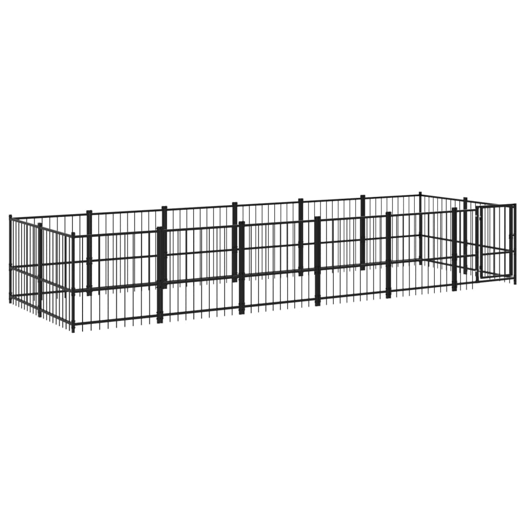 Vidaxl dog kennel for outside 11.26 m² steel