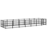 Vidaxl dog kennel for outside 13.14 m² steel