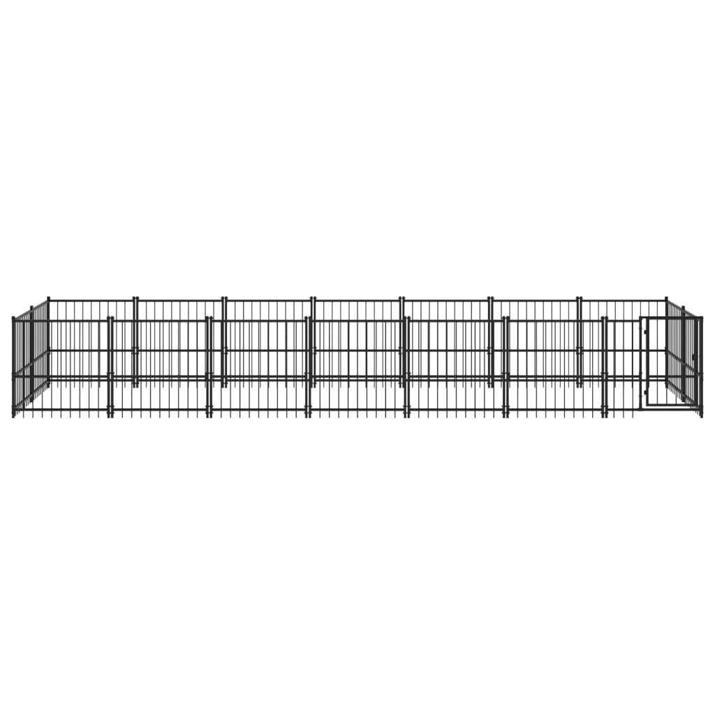 Vidaxl dog kennel for outside 13.14 m² steel