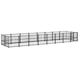 Vidaxl dog kennel for outside 15.02 m² steel