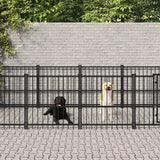 Vidaxl dog kennel for outside 18.77 m² steel