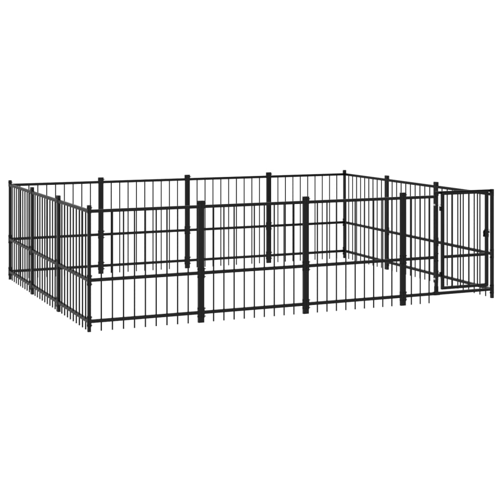 Vidaxl dog kennel for outside 11.58 m² steel