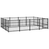 Vidaxl dog kennel for outside 11.58 m² steel