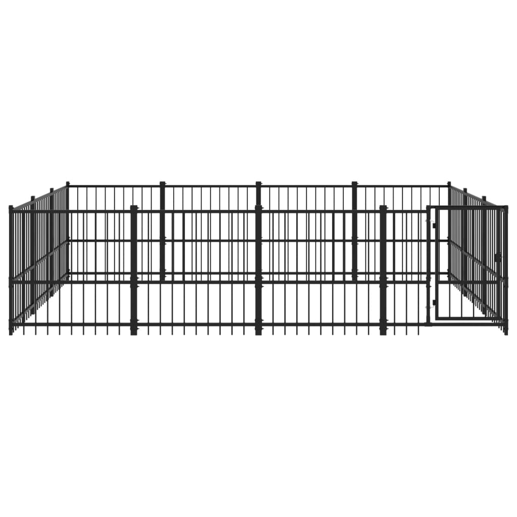 Vidaxl dog kennel for outside 11.58 m² steel