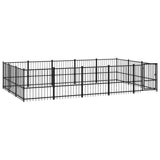 Vidaxl dog kennel for outside 14.11 m² steel