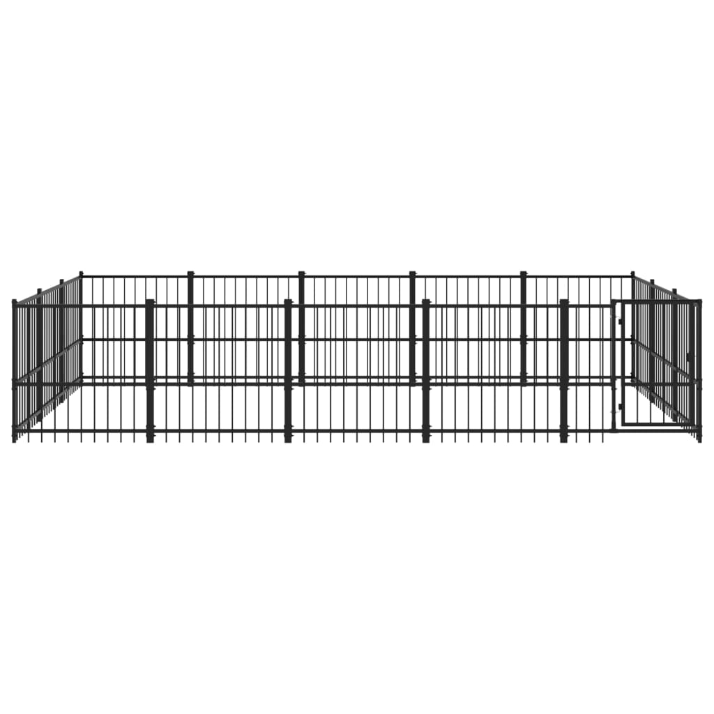 Vidaxl dog kennel for outside 14.11 m² steel