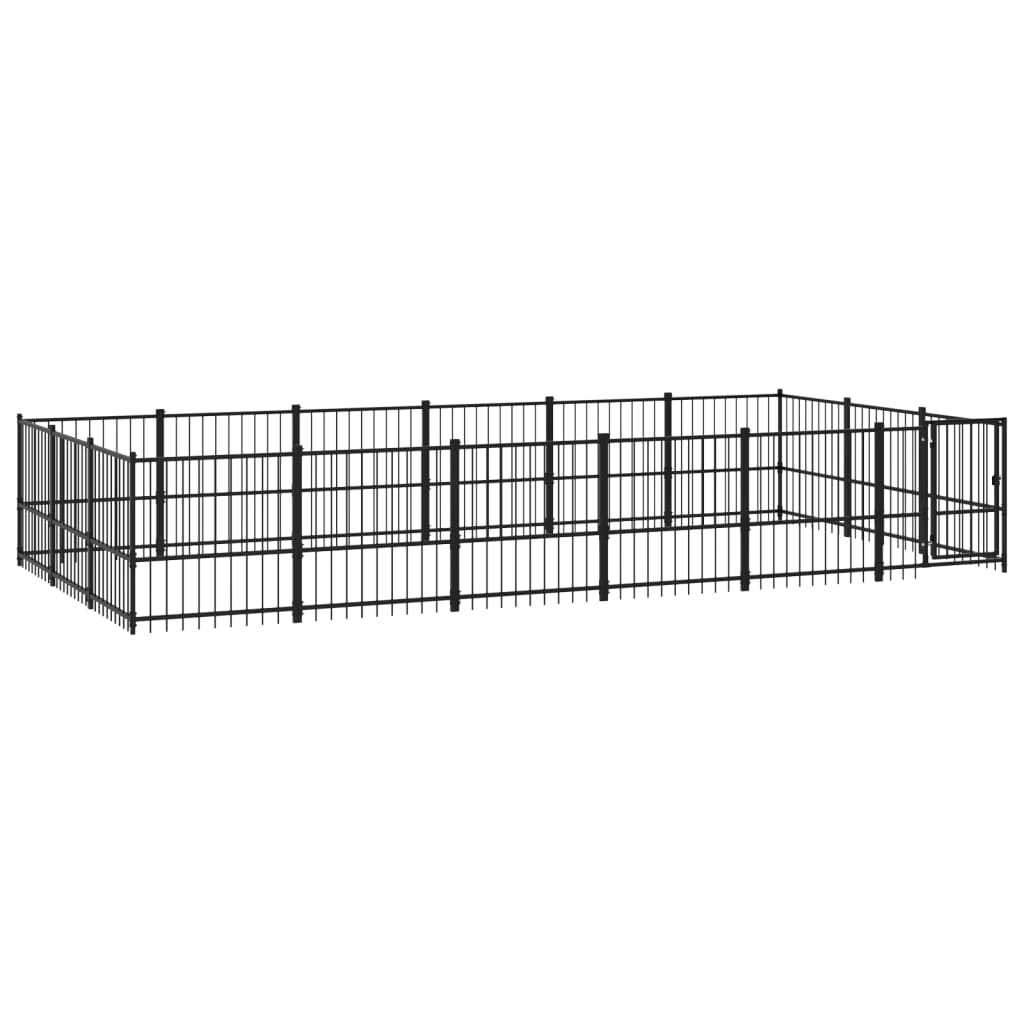 Vidaxl dog kennel for outside 16.94 m² steel