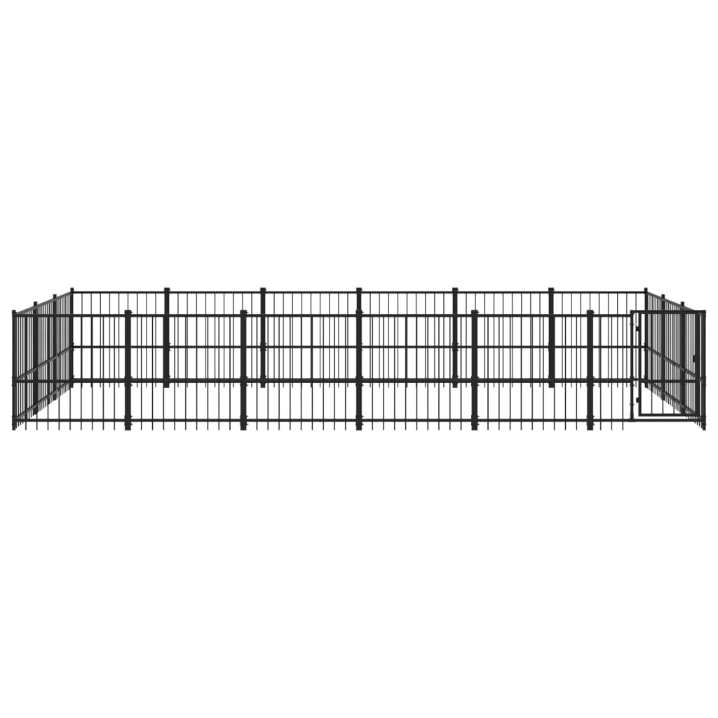 Vidaxl dog kennel for outside 16.94 m² steel