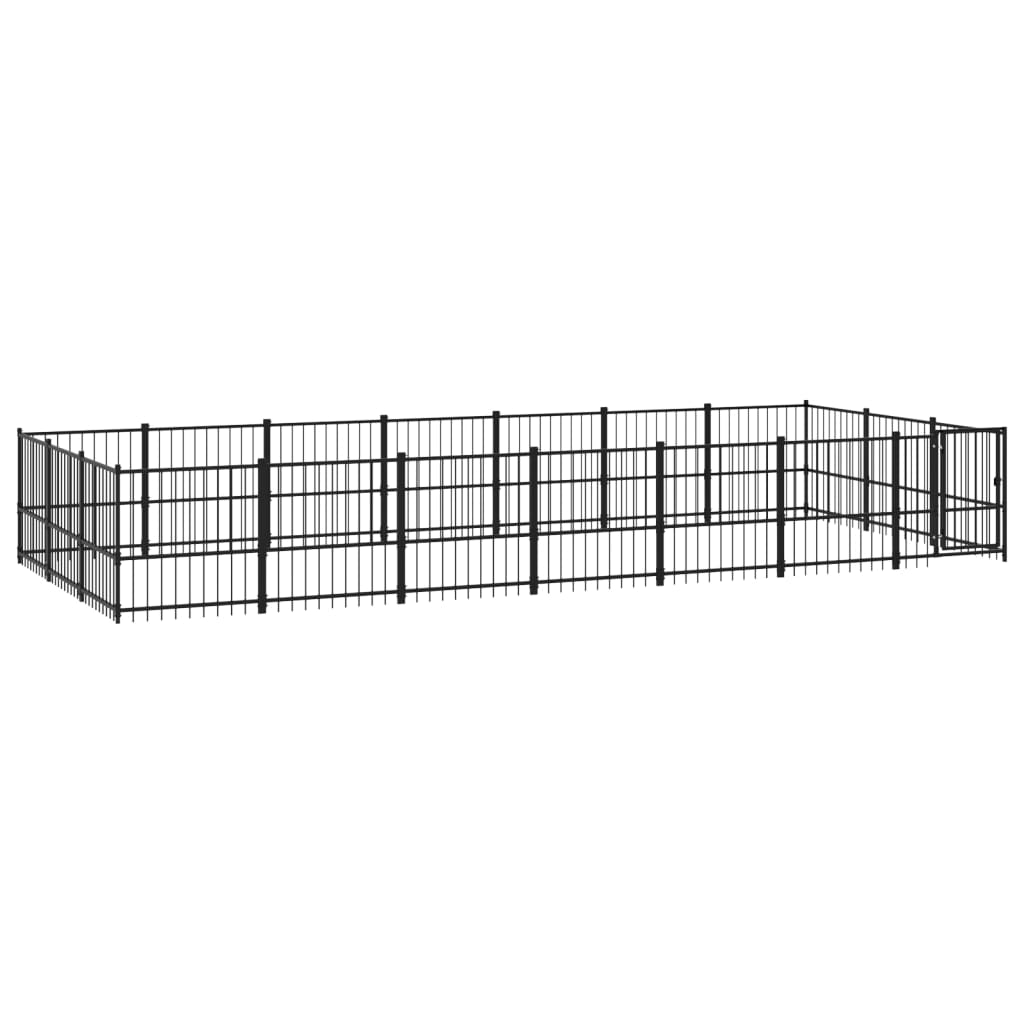 Vidaxl dog kennel for outside 19.76 m² steel