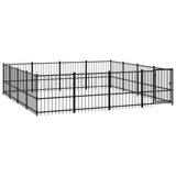 Vidaxl dog kennel for outside 15.05 m² steel