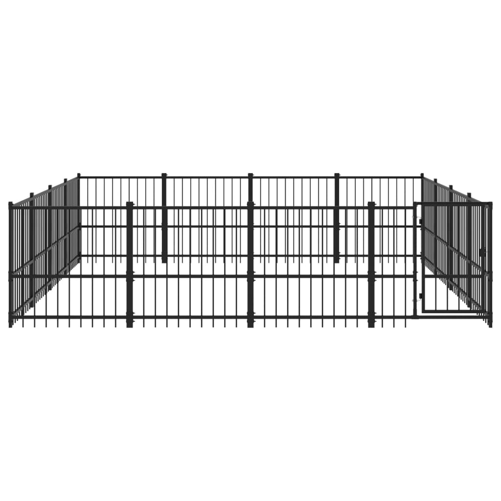 Vidaxl dog kennel for outside 15.05 m² steel