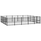 Vidaxl dog kennel for outside 18.82 m² steel