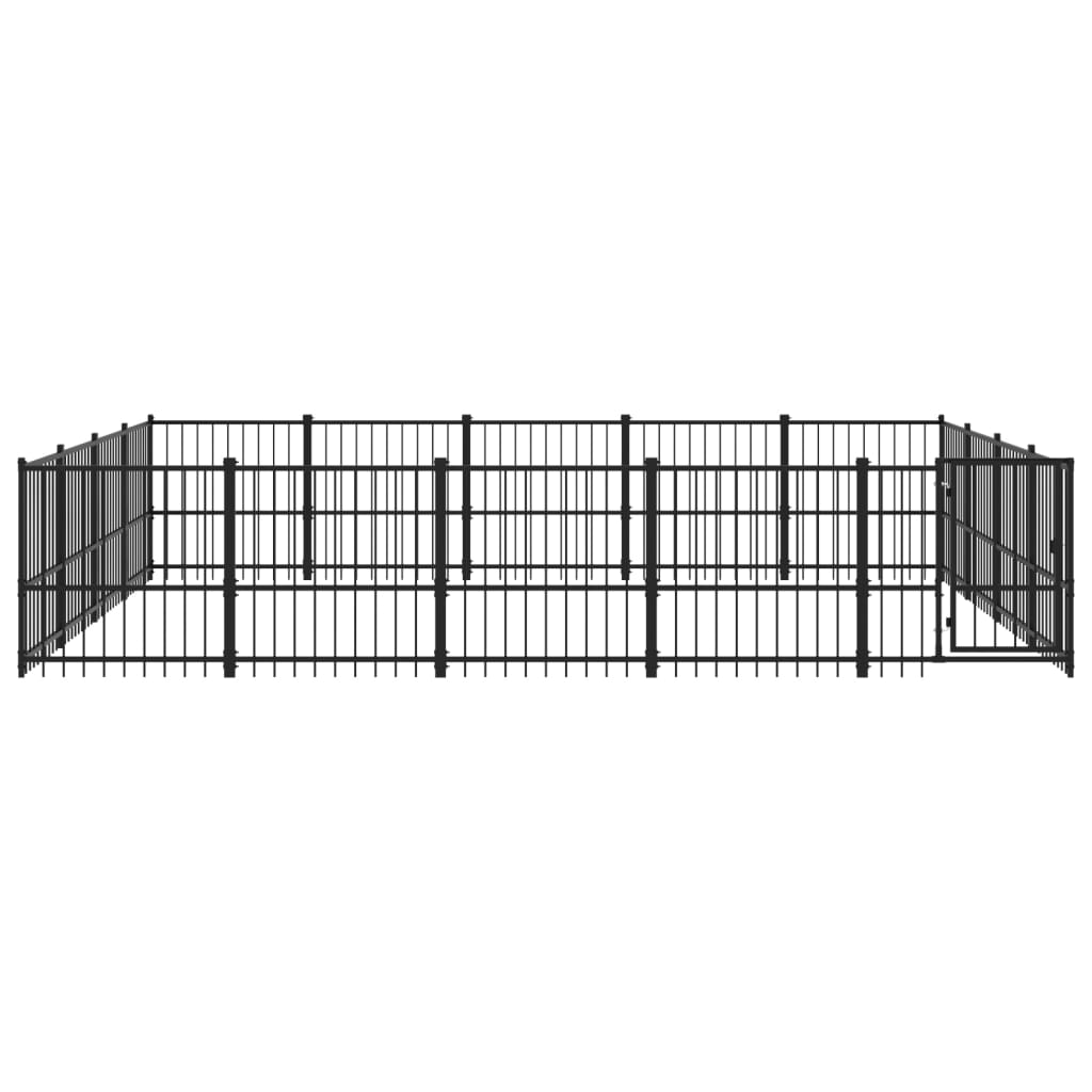 Vidaxl dog kennel for outside 18.82 m² steel