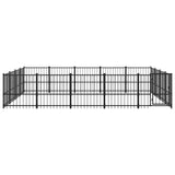 Vidaxl dog kennel for outside 18.82 m² steel