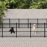 Vidaxl dog kennel for outside 18.82 m² steel