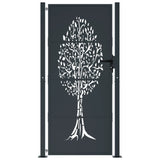 VidaXL Poort 105x205 cm met boomontwerp staal antracietkleurig