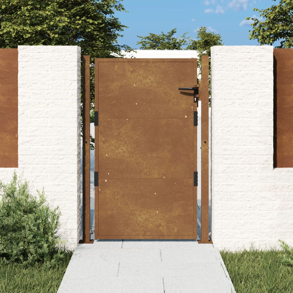 VidaXL Poort 105x155 cm cortenstaal