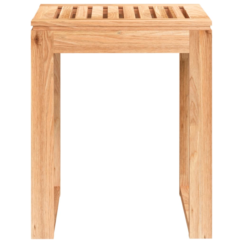 Tabouret de salle de bain vidaxl 40x30x46 cm en bois de noyer massif