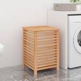 Vidaxl Laundry Basket 45x45x65 cm Legno di noce solido