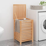 Vidaxl Laundry Basket 45x45x65 cm Legno di noce solido