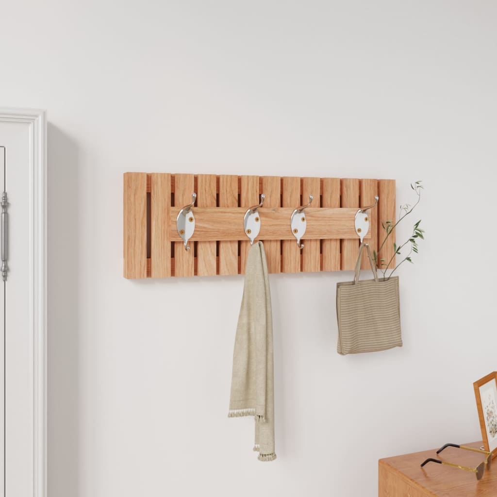 Vidaxl Wall Coat Rack 42x8.5x14 cm Solid valnøtt tre