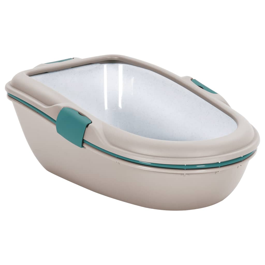 Polypropen hnědá a bílá krabička Vidaxl Litter Box 69,5x47x26 cm