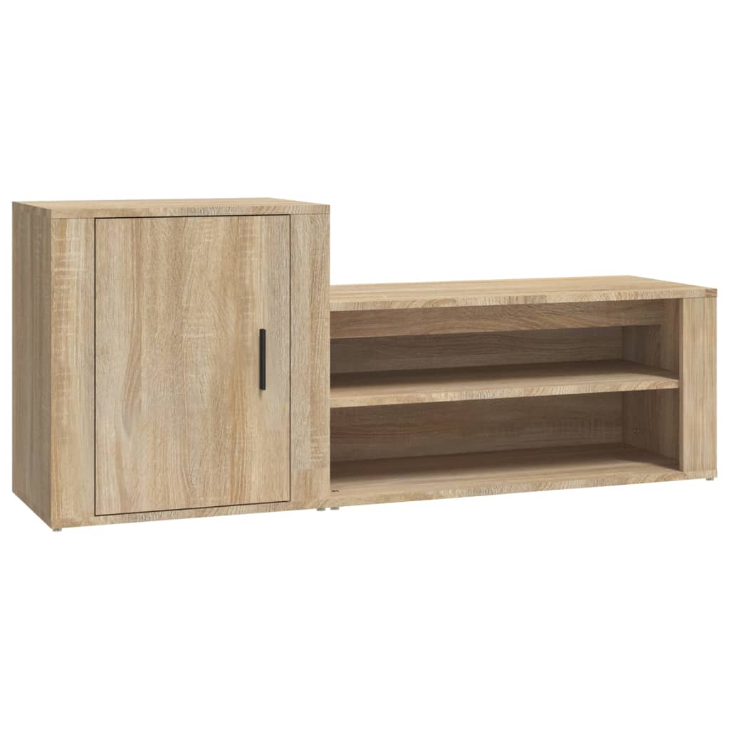 Vidaxl Schuhschrank 130x35x54 cm propertiertes Holz Sonoma Eiche gefärbt