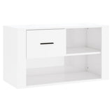 Vidaxl Schong Cabinet 80x33345 cm Propertéiert Holz héich Glanz wäiss