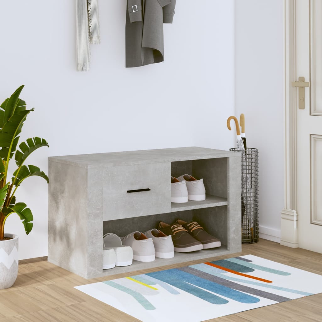 VidaXL shoe cabinet 80x35x45 cm edited wood concrete price