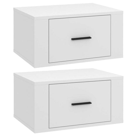 Vidaxl nachtkastjes 2 st wandgemonteerd 50x36x25 cm wit