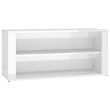 Schermo per scarpe Vidaxl 100x35x45 cm Bianco di legno trasformato in legno